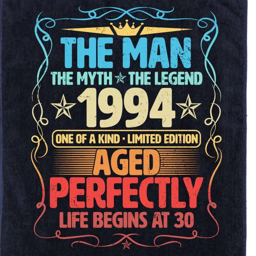 The Man Myth Legend 1994 Aged Perfectly 30th Birthday Platinum Collection Golf Towel