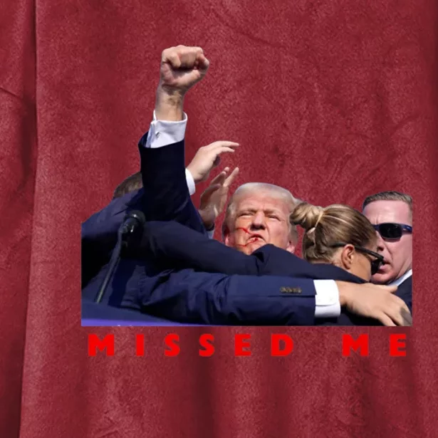 Trump Missed Me Hooded Wearable Blanket