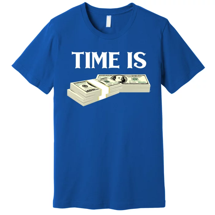 Time Money Millionaire Business Cryptocurrency Investing Gift Premium T-Shirt