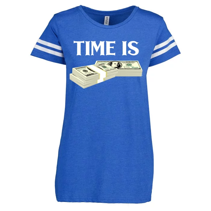 Time Money Millionaire Business Cryptocurrency Investing Gift Enza Ladies Jersey Football T-Shirt