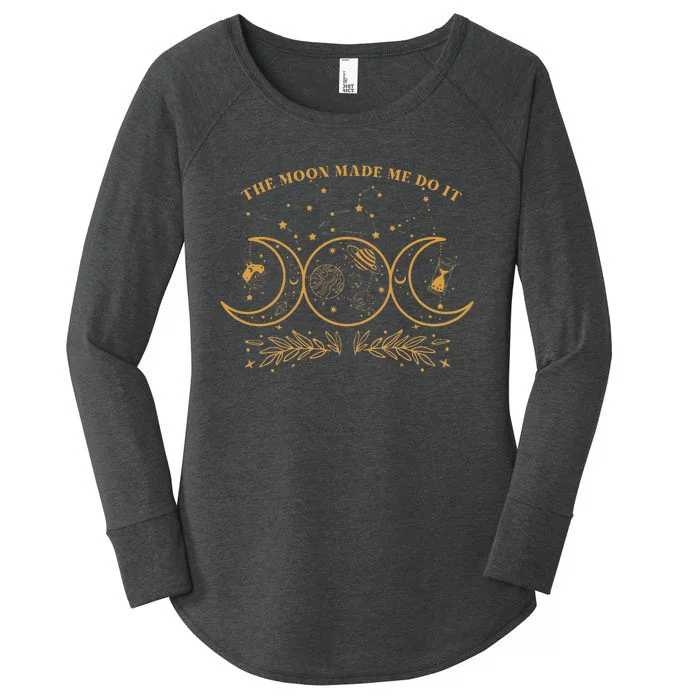 The Moon Made Me Do It Messy Bun Witch Sunglasses Women's Perfect Tri Tunic Long Sleeve Shirt