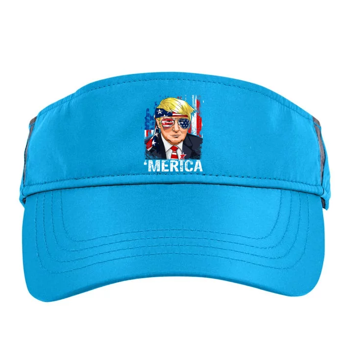 Trump Merica Murica 4th Of July Adult Drive Performance Visor