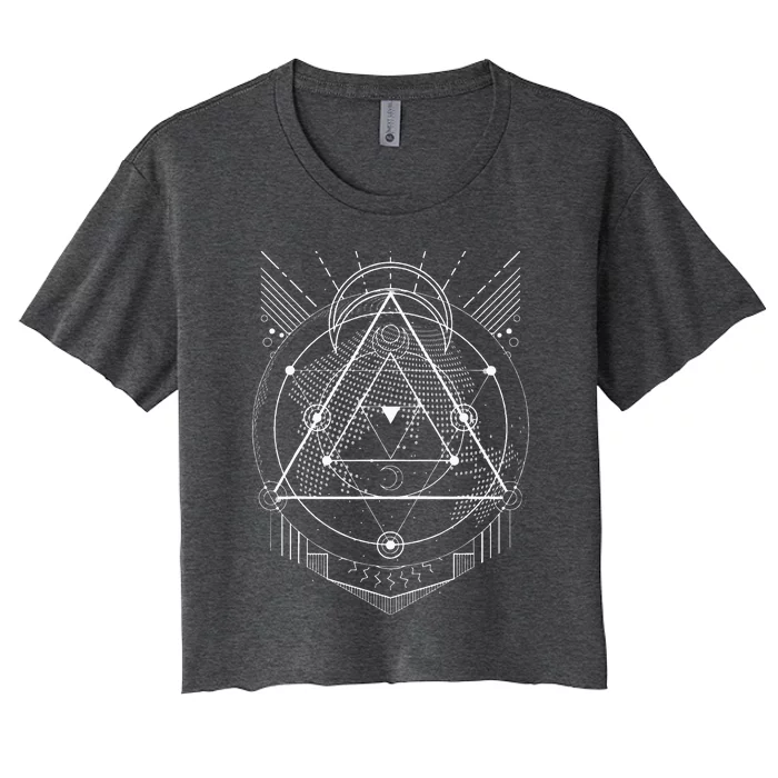 The Mighty Metatron Sacred Geometry Gift Women's Crop Top Tee