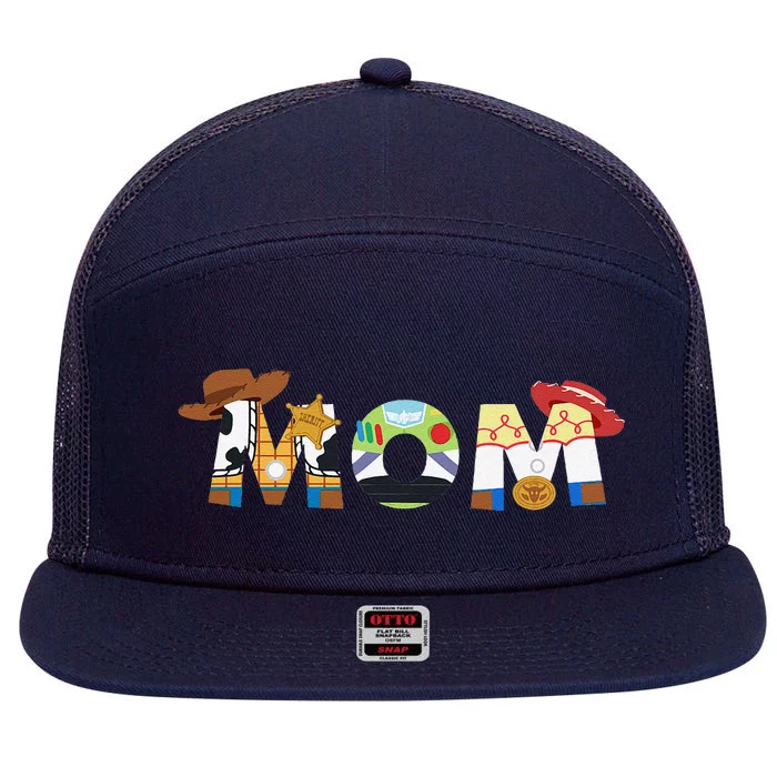 Toy Mom Mother’S Day Birthday 7 Panel Mesh Trucker Snapback Hat