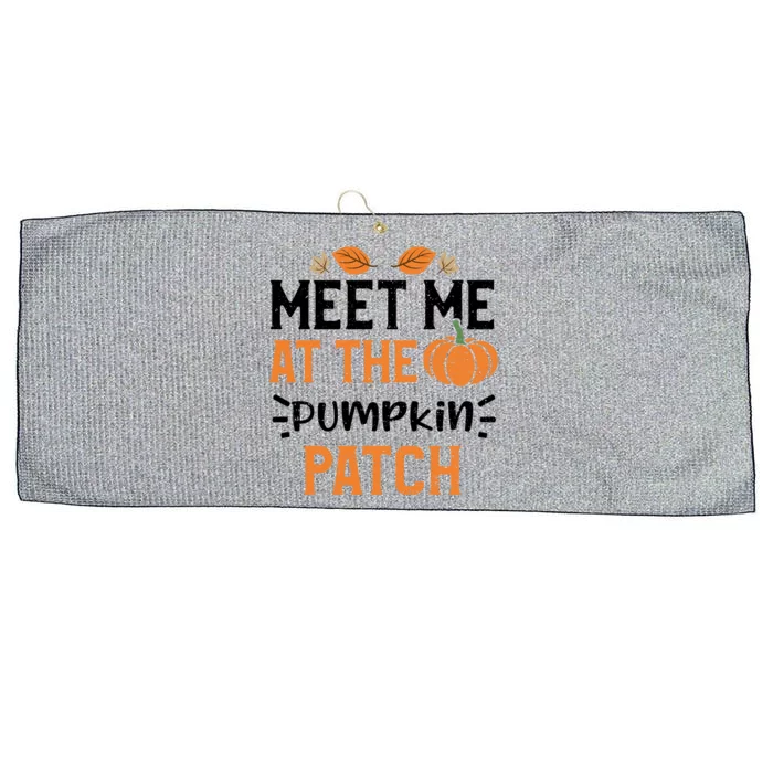 Thanksgiving: Meet Me At The Pumpkin Patch Pumpkin Gift Large Microfiber Waffle Golf Towel