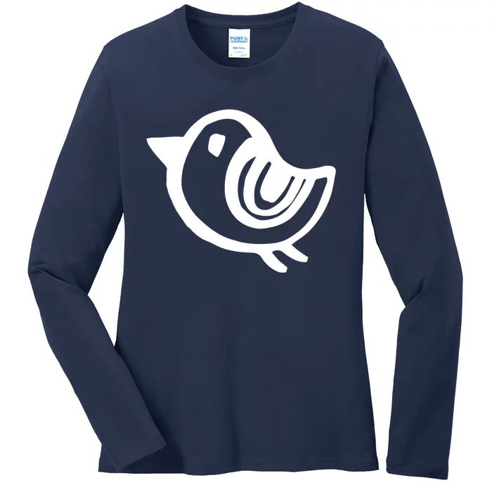 Tweet Miss Melodie Bird, White Ladies Long Sleeve Shirt