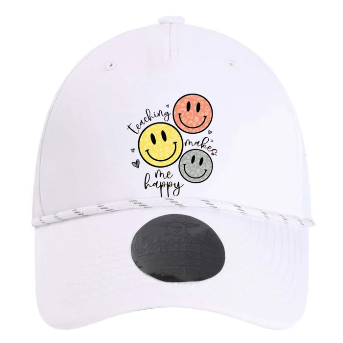 Teaching Makes Me Happy Smile Face School Gift For Teacher Performance The Dyno Cap