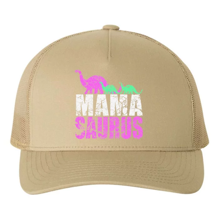 Twin Mom Mama Saurus Dinosaur Mother's Day Gift Yupoong Adult 5-Panel Trucker Hat