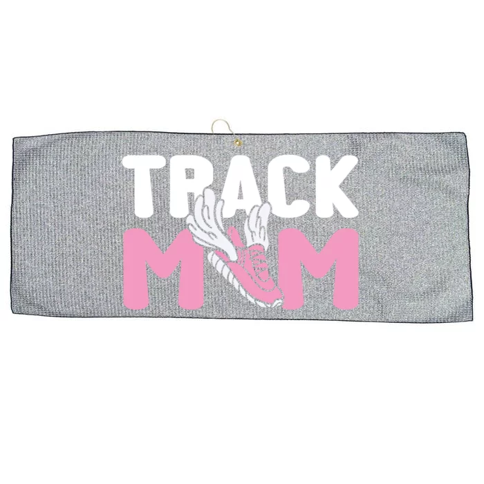 Track Mom Marathon Sprinting Athletics Runner Mother Gift Large Microfiber Waffle Golf Towel