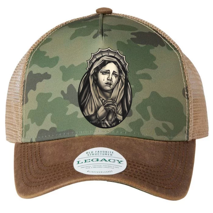 Tattoo Mother Mary Mother of God Legacy Tie Dye Trucker Hat