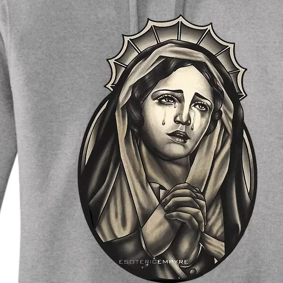 Tattoo Mother Mary Mother of God Women's Pullover Hoodie