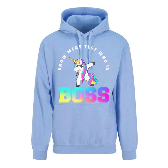 Teacher Motivational MCAS Testing Who Is Boss Unisex Surf Hoodie