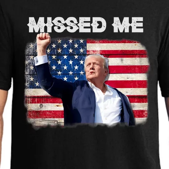 Trump Missed Me Pennsylvania Rally Patriot Usa 2024 Shot Pajama Set