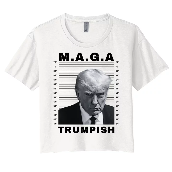 TRUMPISH MAGA Make America Great Again 2024 Women's Crop Top Tee