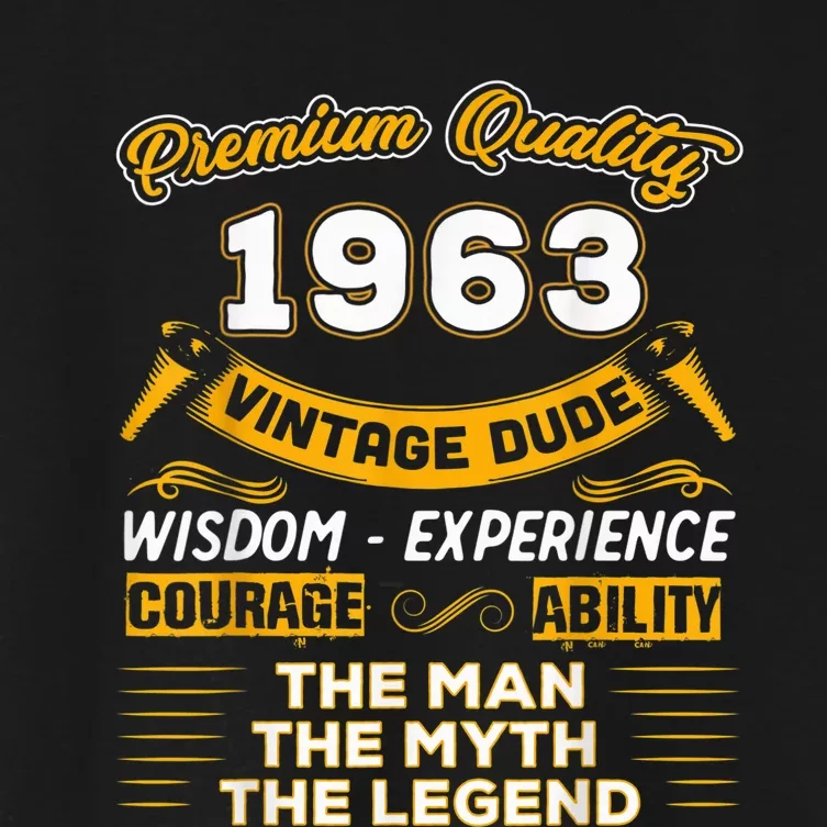 The Man Myth Legend 1963 60th Birthday Gift For 60 Years Old Women's Crop Top Tee