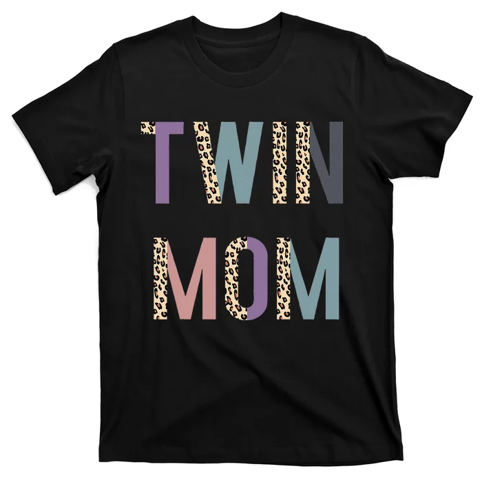 Twin Mom, Mother's Day, Twin Mom, Leopard T-Shirt