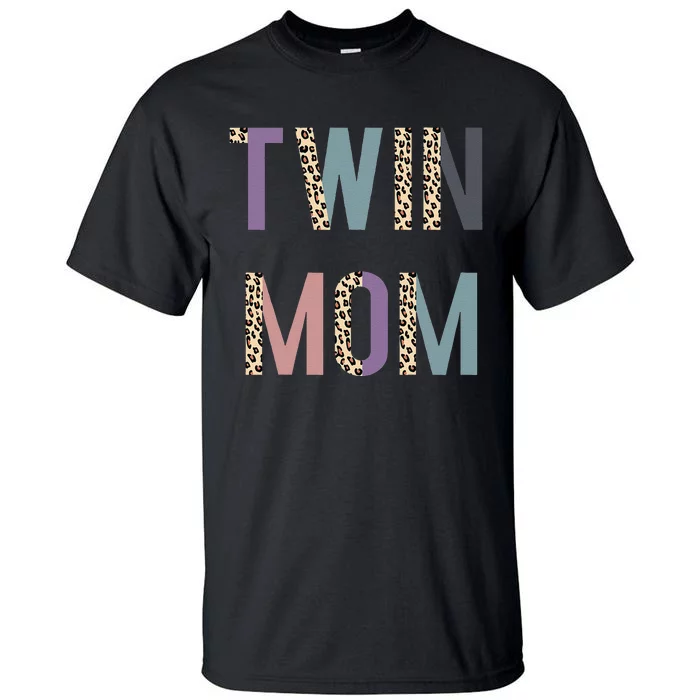 Twin Mom, Mother's Day, Twin Mom, Leopard Tall T-Shirt