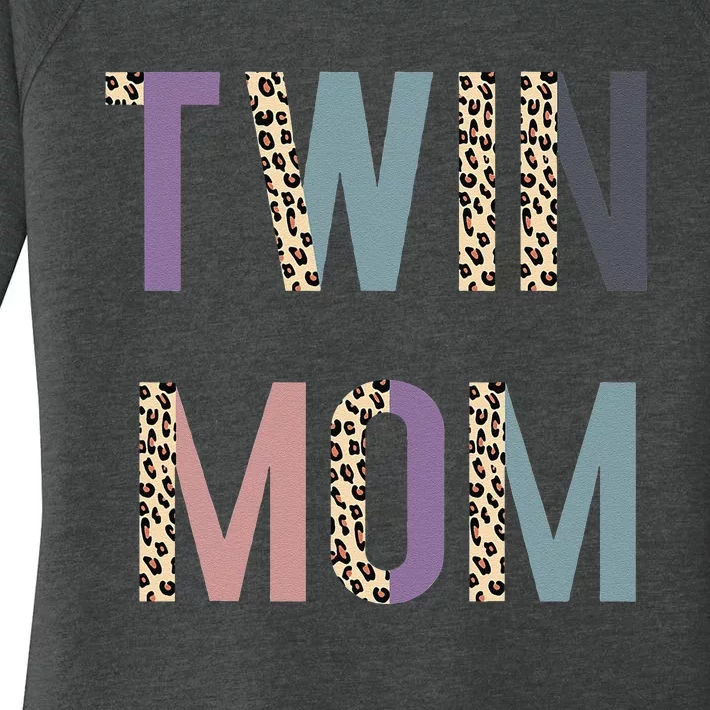 Twin Mom, Mother's Day, Twin Mom, Leopard Women's Perfect Tri Tunic Long Sleeve Shirt