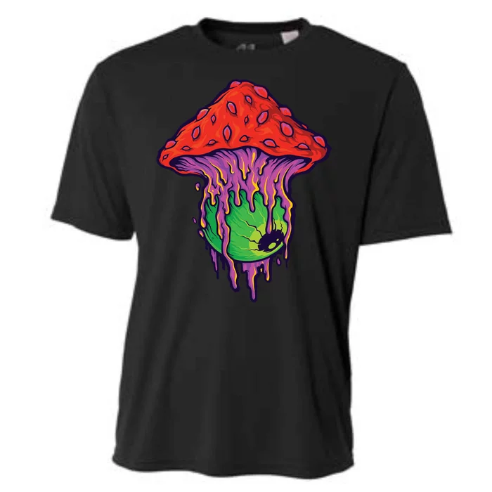 Trippy Melting Mushroom Cooling Performance Crew T-Shirt