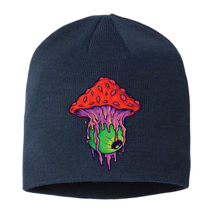 Trippy Melting Mushroom 8 1/2in Sustainable Knit Beanie