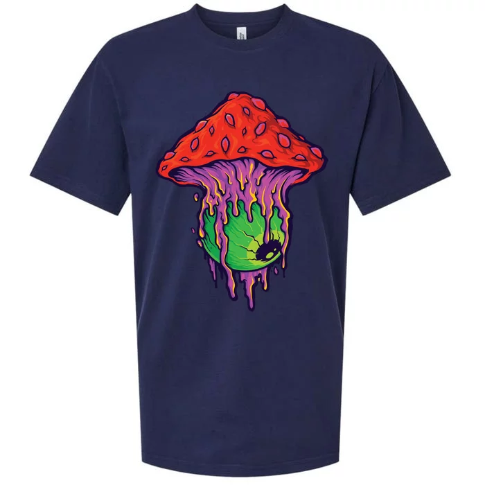 Trippy Melting Mushroom Sueded Cloud Jersey T-Shirt