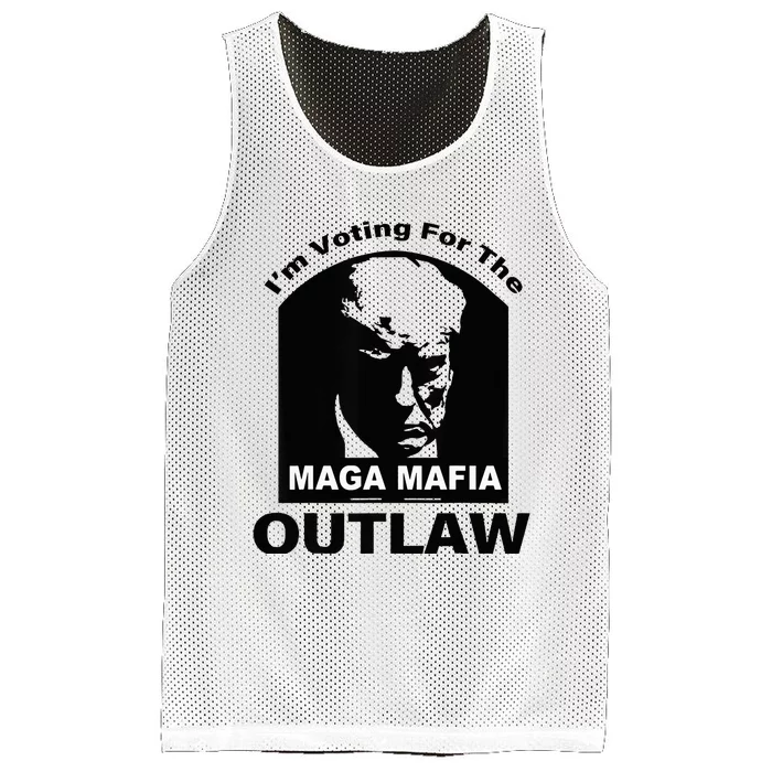 Trump Maga Mafia 2024 IM Voting For The Outlaw Mesh Reversible Basketball Jersey Tank