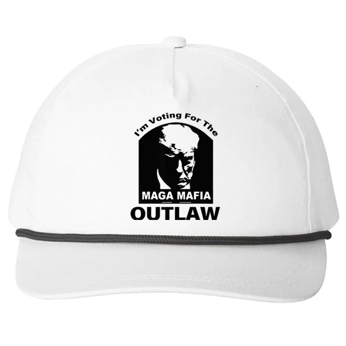 Trump Maga Mafia 2024 IM Voting For The Outlaw Snapback Five-Panel Rope Hat