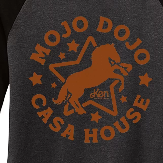 The Movie Mojo Dojo Casa House Women's Tri-Blend 3/4-Sleeve Raglan Shirt