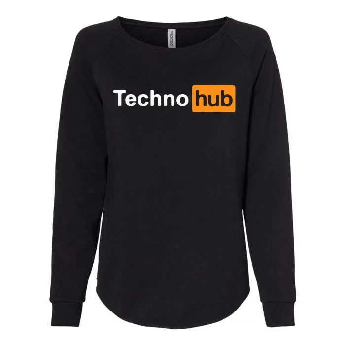 Techno Music Minimal Hard Clubbing Funny Festival Hub Dj Womens California Wash Sweatshirt