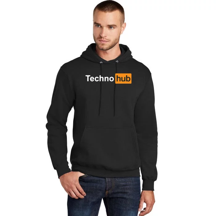 Techno Music Minimal Hard Clubbing Funny Festival Hub Dj Tall Hoodie