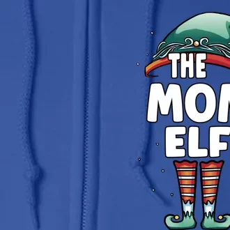 The Mom Mother Elf Partner Look Family Outfit Christmas Funny Gift Full Zip Hoodie