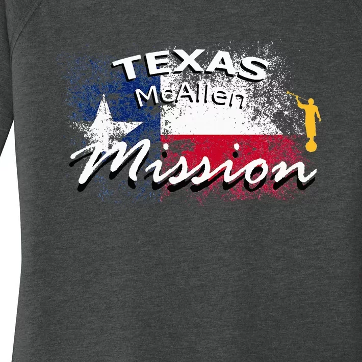 Texas Mcallen Mormon Lds Mission Missionary Women's Perfect Tri Tunic Long Sleeve Shirt