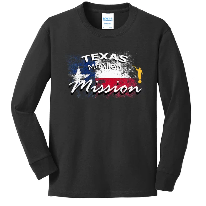 Texas Mcallen Mormon Lds Mission Missionary Kids Long Sleeve Shirt