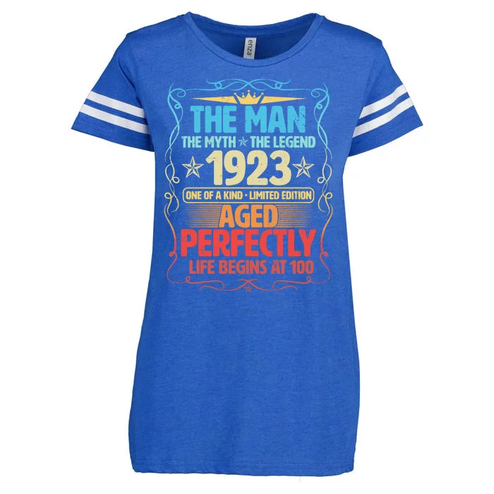 The Man Myth Legend 1923 Aged Perfectly 100th Birthday Enza Ladies Jersey Football T-Shirt