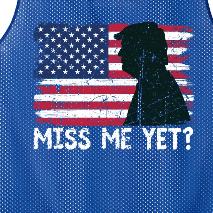 Trump Miss Me Yet Trump 2024 America Flag Ill Be Back 4th Gift Mesh Reversible Basketball Jersey Tank