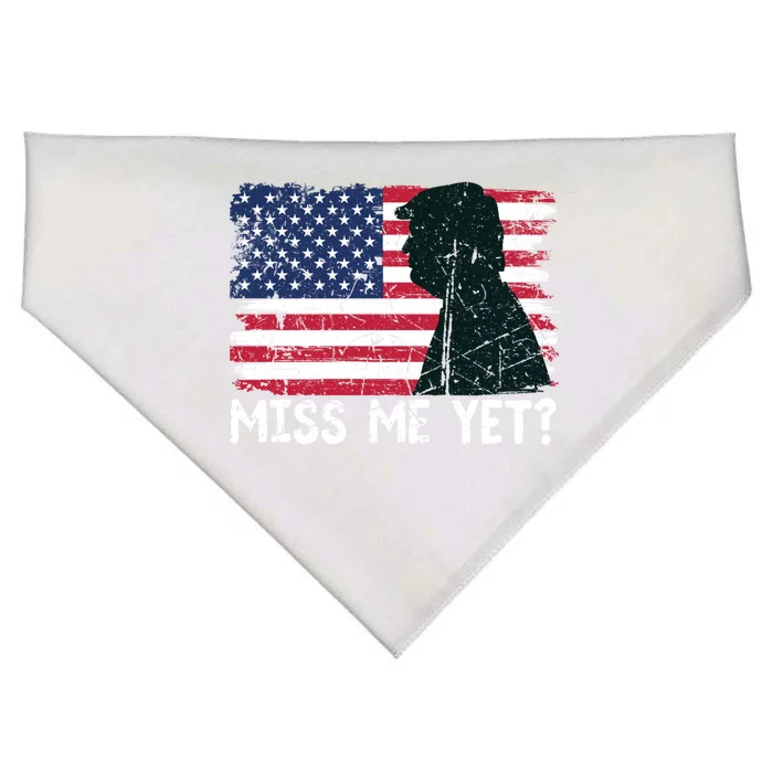 Trump Miss Me Yet Trump 2024 America Flag Ill Be Back 4th Gift USA-Made Doggie Bandana