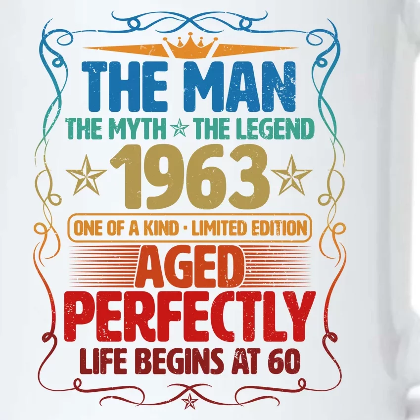 The Man Myth Legend 1963 Aged Perfectly 60th Birthday Black Color Changing Mug