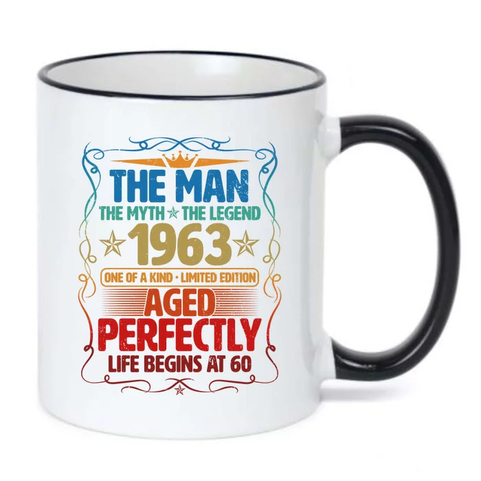 The Man Myth Legend 1963 Aged Perfectly 60th Birthday Black Color Changing Mug