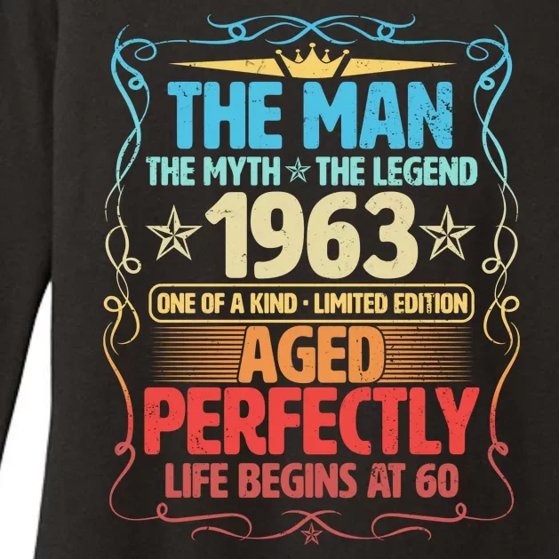 The Man Myth Legend 1963 Aged Perfectly 60th Birthday Womens CVC Long Sleeve Shirt