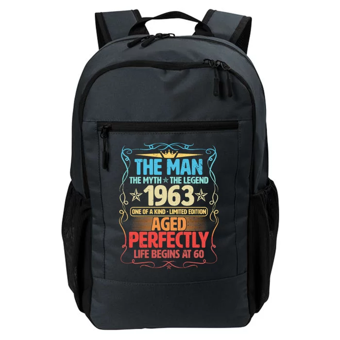 The Man Myth Legend 1963 Aged Perfectly 60th Birthday Daily Commute Backpack