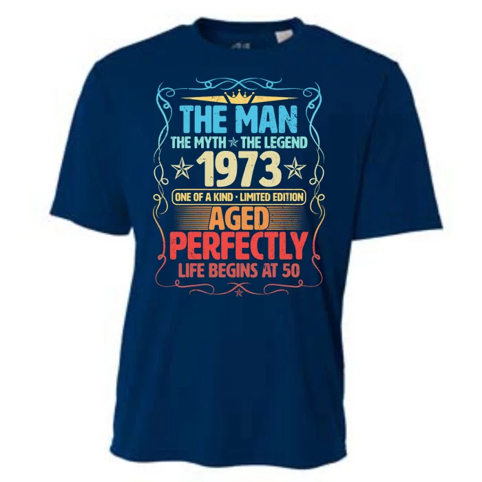 The Man Myth Legend 1973 Aged Perfectly 50th Birthday Cooling Performance Crew T-Shirt