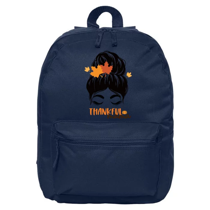 Thankful Mama Messy Bun Autumn 16 in Basic Backpack