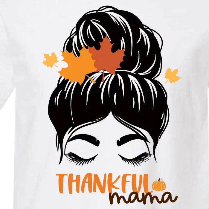 Thankful Mama Messy Bun Autumn Garment-Dyed Heavyweight T-Shirt