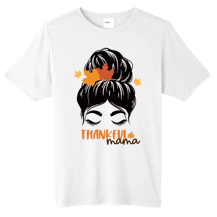 Thankful Mama Messy Bun Autumn ChromaSoft Performance T-Shirt