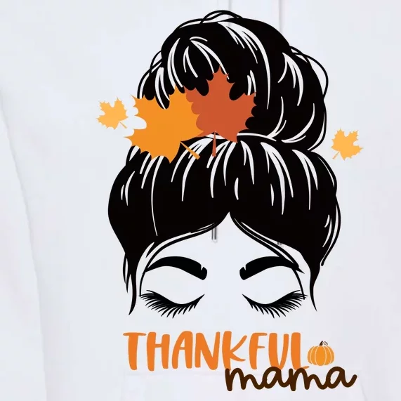 Thankful Mama Messy Bun Autumn Premium Hoodie