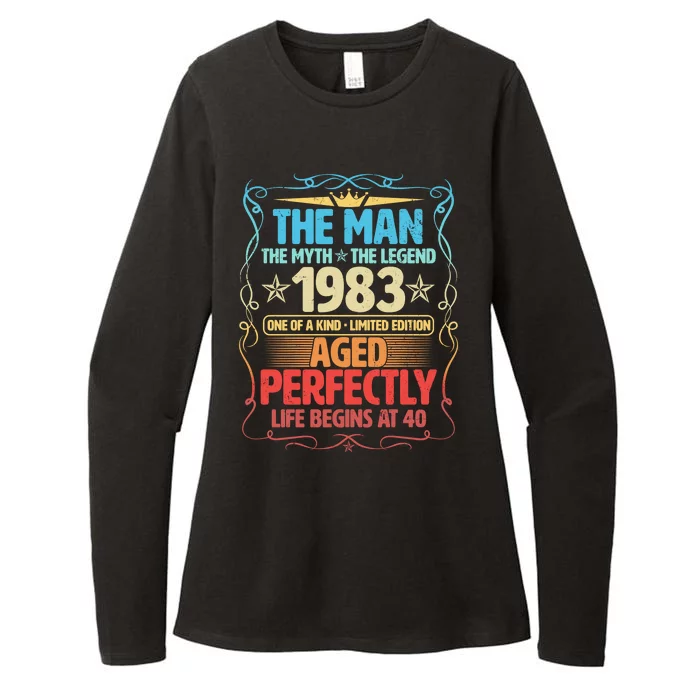 The Man Myth Legend 1983 Aged Perfectly 40th Birthday Womens CVC Long Sleeve Shirt