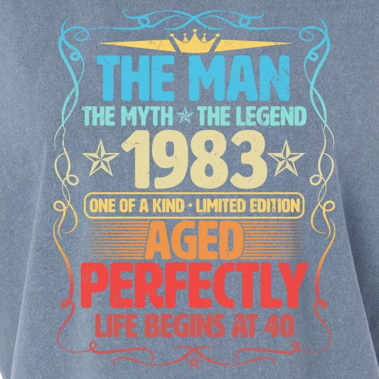 The Man Myth Legend 1983 Aged Perfectly 40th Birthday Garment-Dyed Women's Muscle Tee