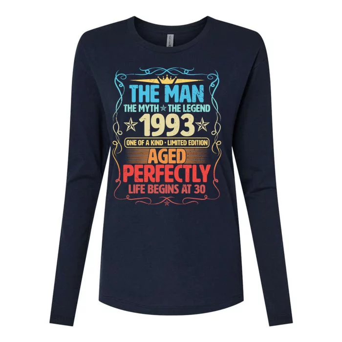 The Man Myth Legend 1993 Aged Perfectly 30th Birthday Womens Cotton Relaxed Long Sleeve T-Shirt