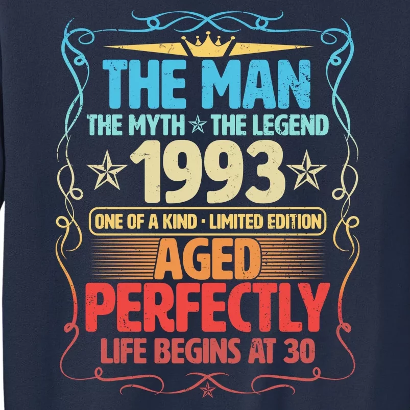 The Man Myth Legend 1993 Aged Perfectly 30th Birthday Sweatshirt