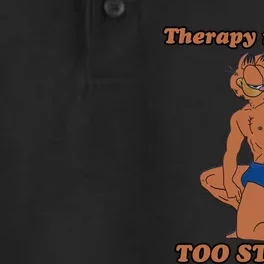 Therapy Made Me Too Strong Funny Gymer Cat Trending For Lover Dry Zone Grid Performance Polo